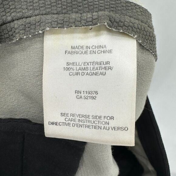 Helmut Lang Patina Lamb‎ Leather Leggings Size 0 Green Textured Moto Glam Preppy - Picture 10 of 11